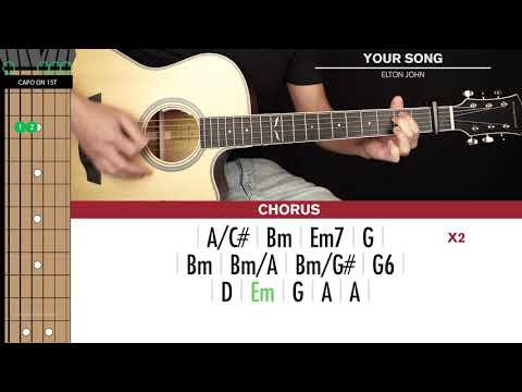 Your Song Guitar Cover Elton John 🎸|Tabs + Chords|