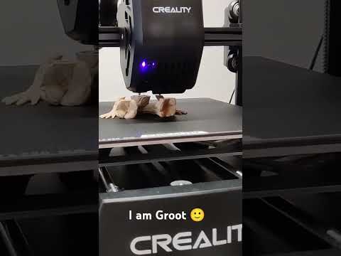 Baby Groot figure - Creality Ender 3 V3 se - printing with wood PLA filament