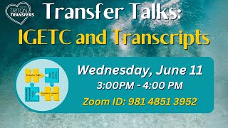 6.11 IGETC & Transcripts