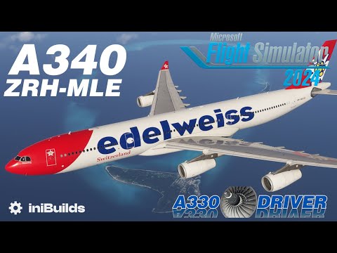 Stunning iniBuilds A340-300 EIS2 Sunset Departure | Zurich - Maldives | Real A330 Pilot