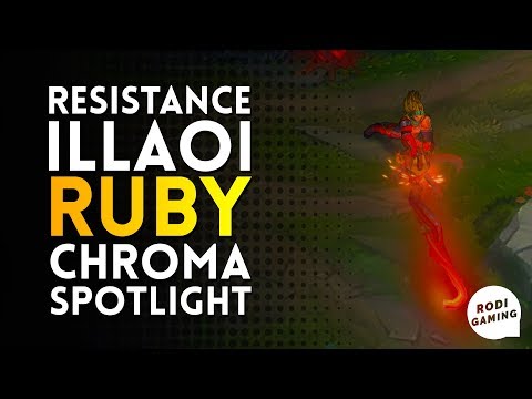 RESISTANCE ILLAOI RUBY CHROMA SPOTLIGHT - LEAGUE OF LEGENDS