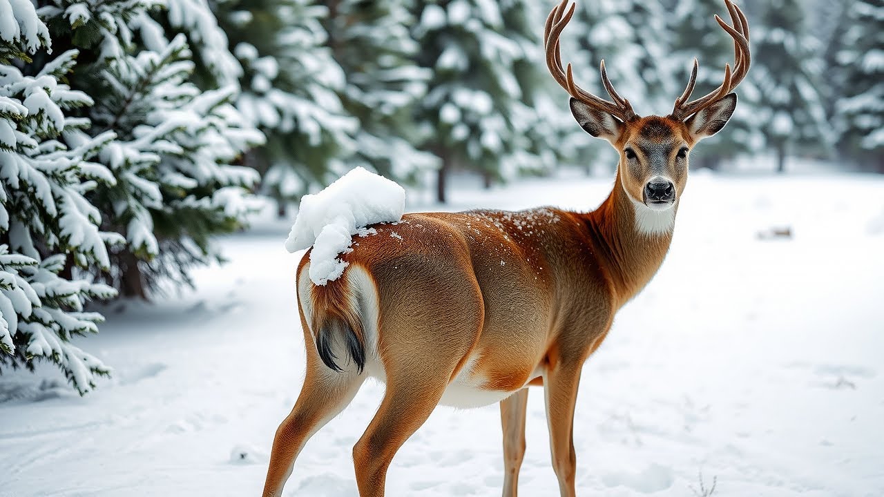 Beautiful Relaxing Music, Peaceful Soothing Instrumental Music, in 4k "Winter Wildlife"