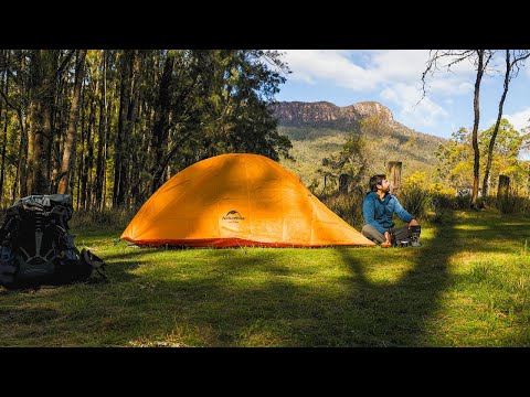 SOLO Hiking & Camping in the Australian Bush | New Tent | Relaxing in the Mountains | ASMR