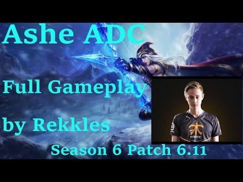 Ashe vs Sivir ADC Full Gameplay by Rekkles Season 6 Patch 6.11