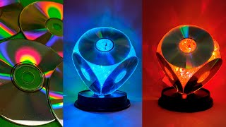 CD lamp - CD disc lamp / DIY lamp from old discs - CD disc lamp / DIY lamp from old discs