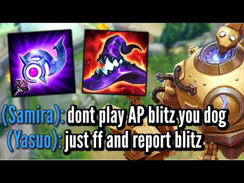 My whole team raged at me for playing AP Blitzcrank Support... then I carried the game