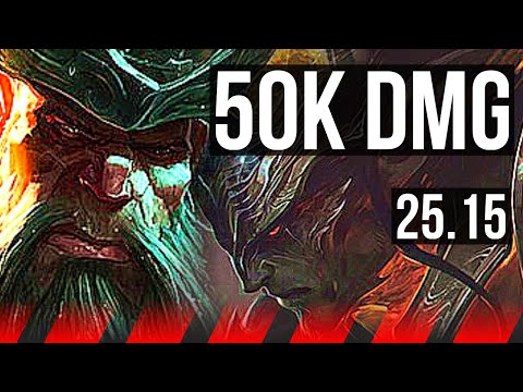 GANGPLANK vs YASUO (TOP) | 7 solo kills, 50k DMG, 600+ games | KR Master | 25.15