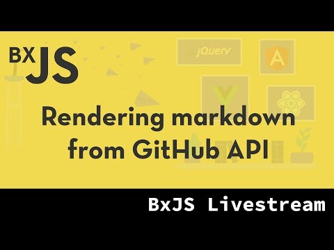 BxJS Website - Rendering BxJS Weekly markdown from GitHub