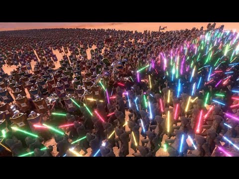 500 Laser Knight's vs 70000 Roman's | Ultimate Epic Battle Simulator |