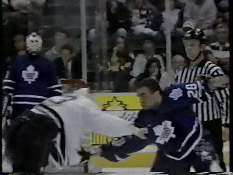 Tie Domi vs Gord Donnelly Round 3 & 4 + Leafs vs Stars scrum