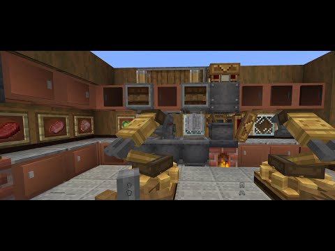 Automatic Kitchen with Create mod in minecraft