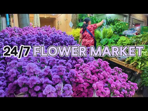 🇹🇭 Bangkok Flower Market Walk | Pak Khlong Talat [4K]