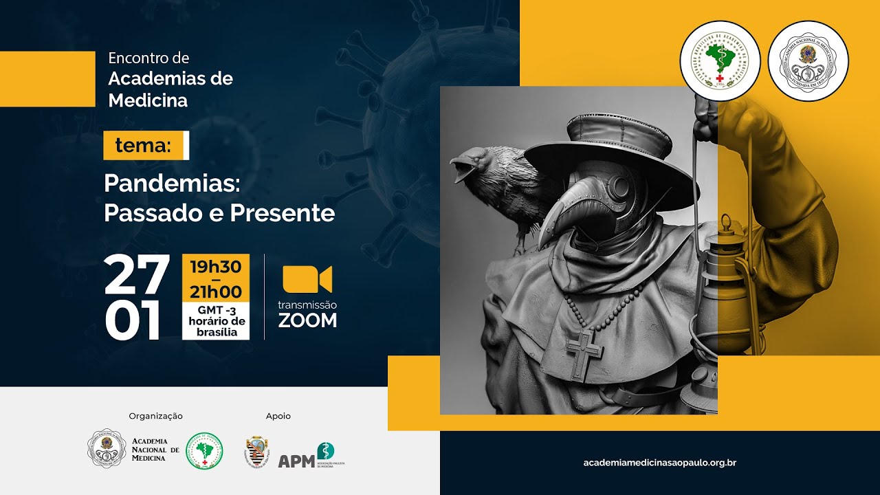 I Encontro das Academias de Medicina – Pandemias: Passado e Futuro – 27 de janeiro de 2021