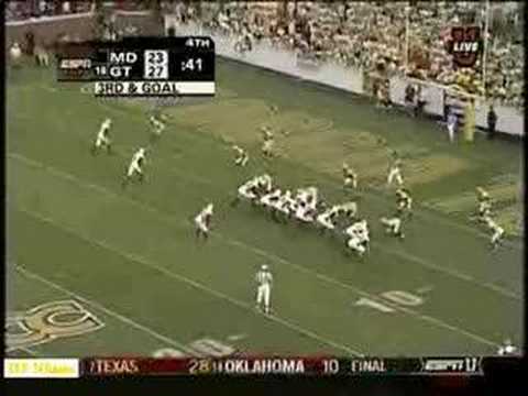 Georgia Tech goal line stand against Maryland wins the game