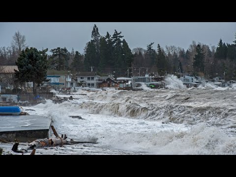 Watch: King tide Causes Flooding In Birch Bay