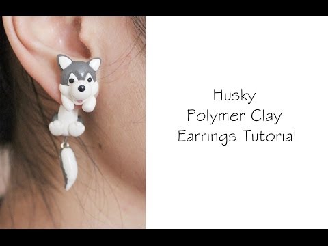 Polymer Clay Earrings Tutorial: Husky