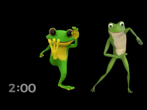 Frog Feat: A Fun and Playful 2 Minute Dance-Off Countdown with Two Frogs
