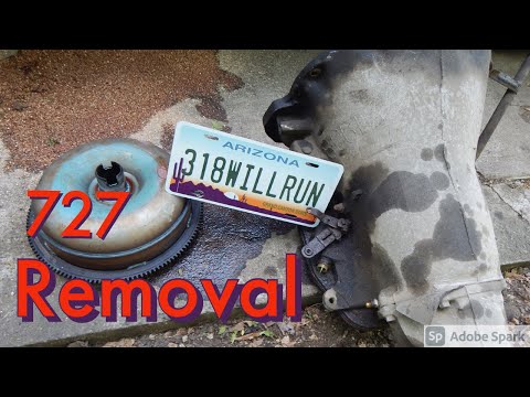 Basic How to Remove 727 transmission 1980 Dodge D150 2WD  *Drag Truck