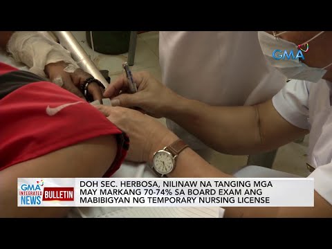 DOH Sec. Herbosa, nilinaw na tanging mga may markang 70-74%… GMA Integrated News Bulletin