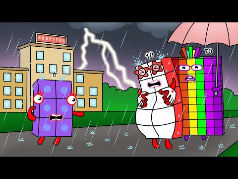 NB 6 merkt nicht, dass sie im Regen durchnässt wird – Fan-Malgeschichte zu Numberblocks