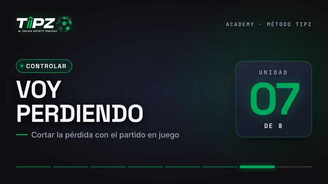 Cómo cubrir una apuesta en vivo si vas perdiendo | TIPZ 7/8