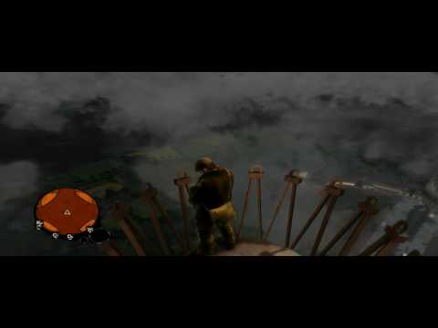 The Saboteur falling from Eiffel tower completed storymode