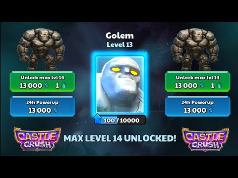 Golem Max Level Unlocked? 🔥 Castle Crush 