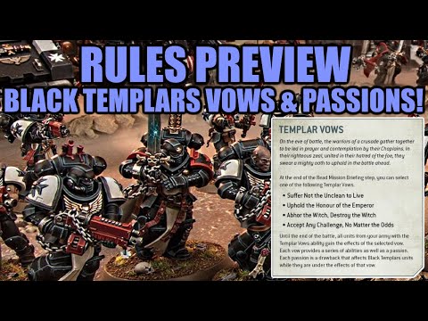 New Black Templars Rules - Vows and Passions!  │ Warhammer 40k 9th Edition Rules Preview