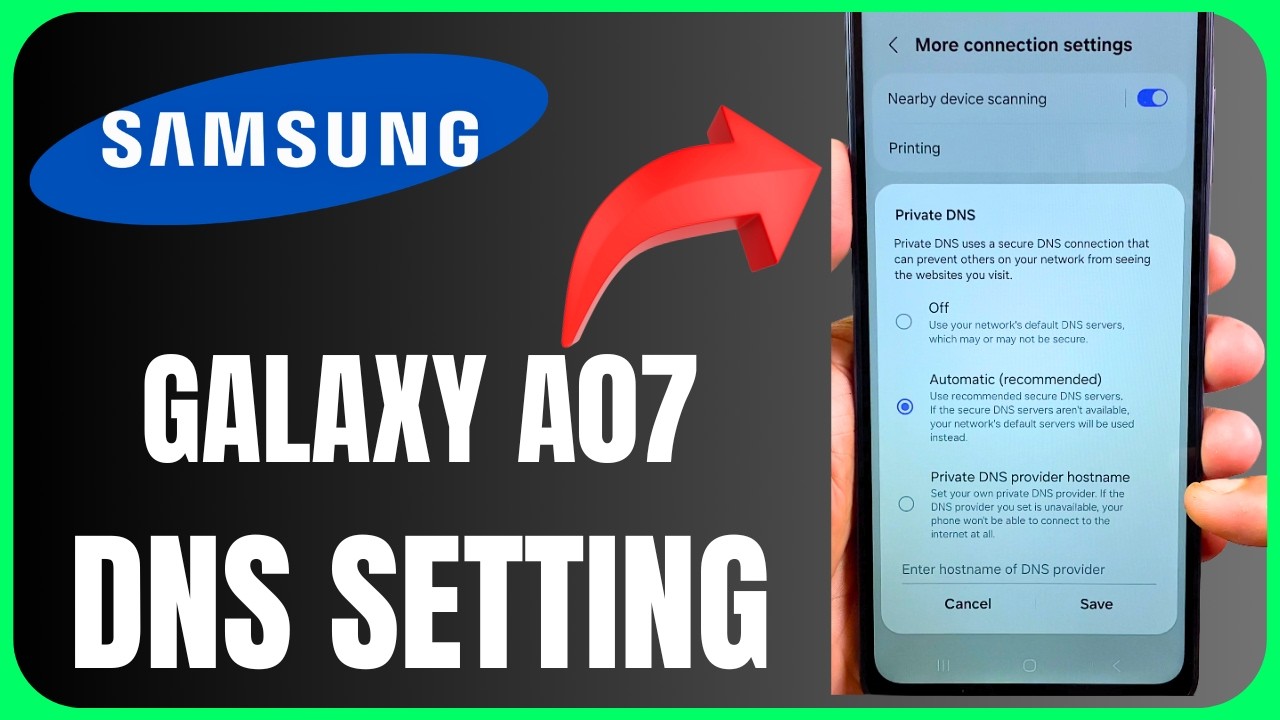 🌐 Samsung Galaxy A07 DNS Settings Full Tutorial (2026) 📱🔥