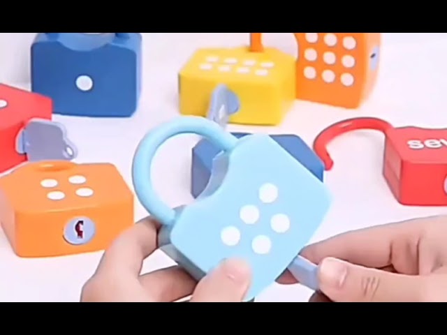 لعبة اقفال التعليمية للاطفال لتعليم الارقام  من 10 مفاتيح  و10 اقفال