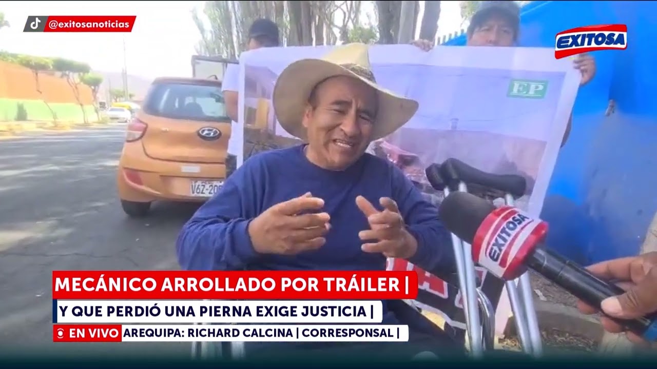 🔴🔵 Mecánico arrollado por tráiler y que perdió una pierna exige justicia