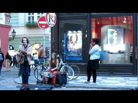 The Brownies-Wonderful street musicians in Prague in August 2012- Sway, Fever...