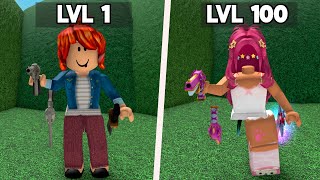 How FAST Can I LEVEL UP in 1 HOUR in Roblox Murder Mystery 2..