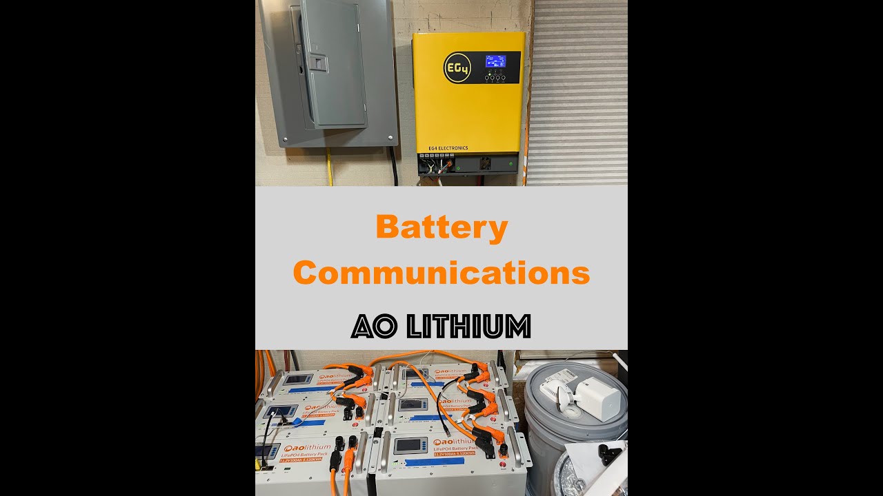 Setup battery communications EG4 3kw Inverter and aolithium lifepo4 server rack batteries 3000EHV-48
