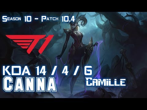 T1 Canna CAMILLE vs AATROX Top - Patch 10.4 KR Ranked