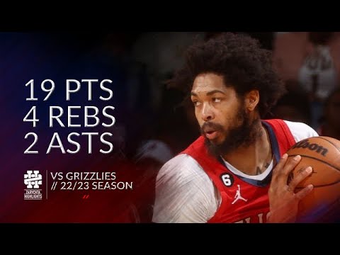 Brandon Ingram 19 pts 4 rebs 2 asts vs Grizzlies 22/23 season