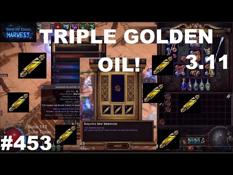 *TRIPLE GOLDEN OIL* TIER 16 BLIGHTED MAP LOOT IN HARVEST LEAGUE - 453