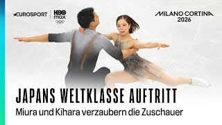 Japanese pair achieve top performance with elegance | 2026 Olympics | Figure skating team event |...