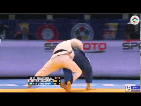 Judo 2015 Grand Prix Samsun: Chkhvimiani (GEO) - Urozboev (UZB) [-60kg] bronze