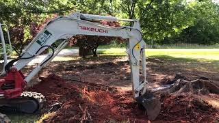 Stump Removal with Takeuchi TB235