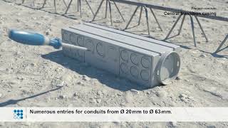 Central transition casing for precast concrete