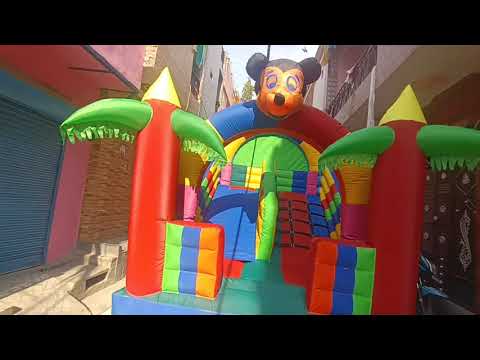 Jungle 2 Lane Slide Bouncy Inflatable