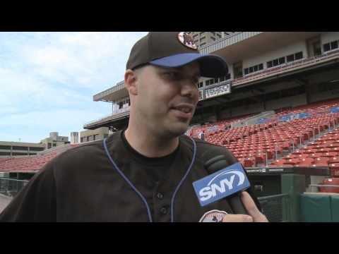 Ted Berg chats with Bisons 1B Valentino Pascucci