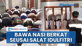 Gelar Salat Idulfitri Hari Ini, Jemaah Ponpes Al Khoiriyah Tulungagung Bawa Nasi Berkat