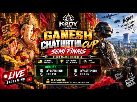 GANESH CHATURTHI CUP 🪔 SEMI FINALS | BGMI | DAY 1