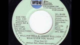 WILLIAM BELL & JANICE BULLUCK - WHATEVER YOU WANT [1986].wmv