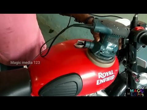 Royal enfield tank polymer coating applying video