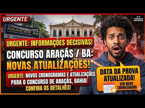 URGENTE: Concurso de Araçás/BA MUDOU DE NOVO! E agora?!