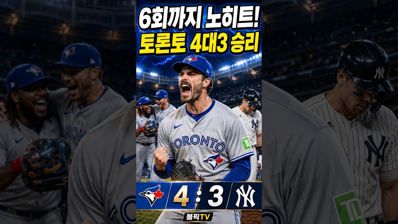 8월23일MLB경기 복기쇼츠 토론토vs뉴욕양키스 양키스를 압도한 딜런 시즈! 토론토 4대3 승리 | MLB 복기