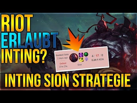 Riot erlaubt Inten? Inting Sion Strategie! [League of Legends] [Deutsch / German]